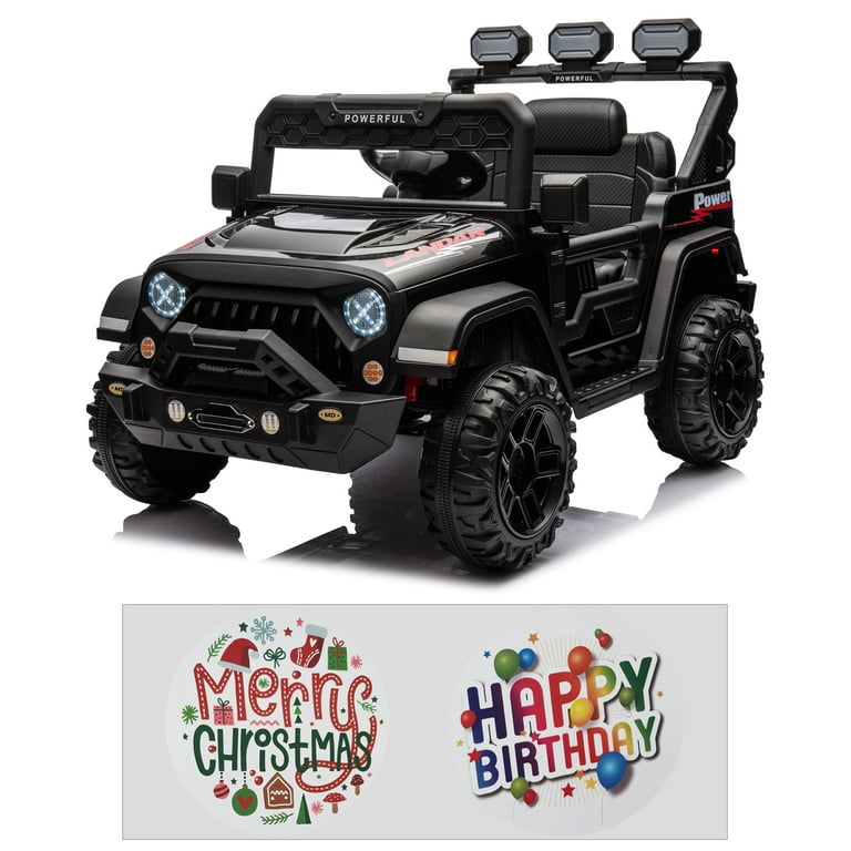 12V Kids Ride On Car Truck with Remote Control DIY Stickers