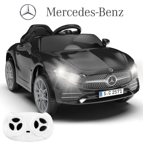 12V Kids Ride on Car with 2.4G Remote Control, Battery Powered Electric Vehicle with Double Doors, Safety Belt & LED Light(Black)