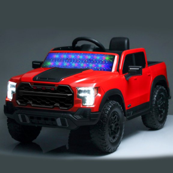 12V Kids Ride On Car with Remote Control, Music Player, Suspension, Red