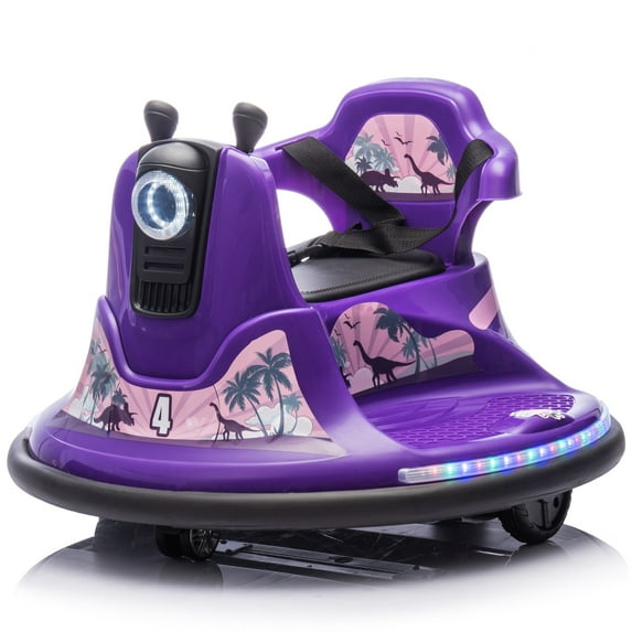 12V Kids Ride On Toys Bumper Car w/Parents Control, Rotate 360 Degrees, Two-handed Switch for Direction Control, Bumper Strip, Light Belt, MP3 Music, Bluetooth, Speed of 0.75MPH for Kids of 3-5