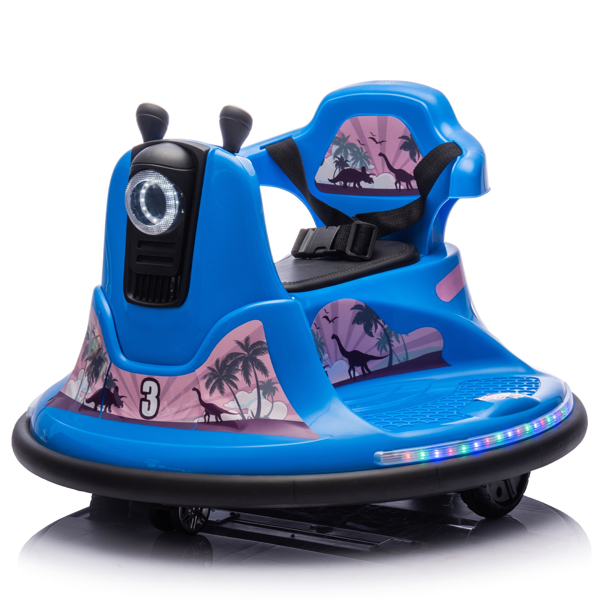 12V Kids Ride On Toys Bumper Car w/Parents Control, Rotate 360 Degrees ...