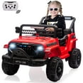thumbnail image 1 of 12V Kids Ride on Toys Cars with Parents Control, Toddler Electric Ride on Truck Car with Early Education Function, Riding Toy with 4 Wheel Suspension, MP3, USB, Electric Vehicle for Aged 3+, Red, 1 of 8