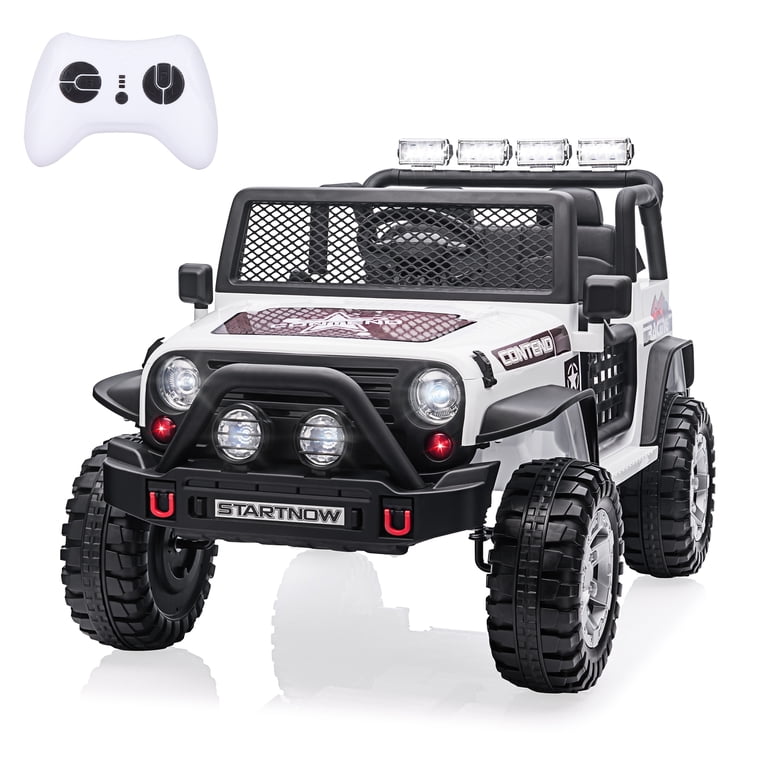 Zeus & Ruta 12-Volt Kids Ride On Truck Red Electric Car With Remote Control Mp3 Led Lights Radio And Safety Belt Xy 728
