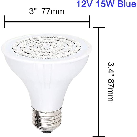 12V LED Blue Spa Light Blub, Hot Tub Spa Blub Replacement for Pentair Hayward Light Fixtures R20 Underwater Blue Led Light Bulb E26 Base