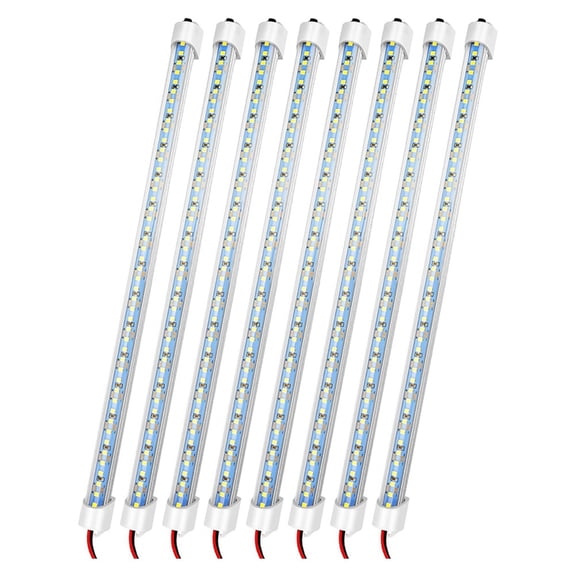 12V LED Interior Light Bar Kit with Switch and Magnets, 6500K White for Vehicles and Cabinets 8pcs