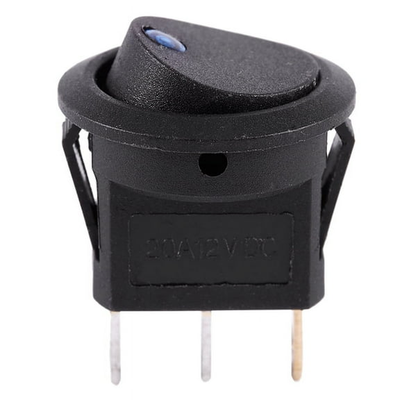 12V LED Inverter Rocking Rocker Switch ROUND SPST ON-OFF for BOAT Car Blue,1 x car boat Rocker Switch,blue
