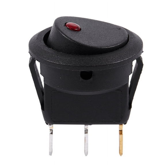 12V LED Inverter Rocking Rocker Switch ROUND SPST ON- for BOAT Car Red