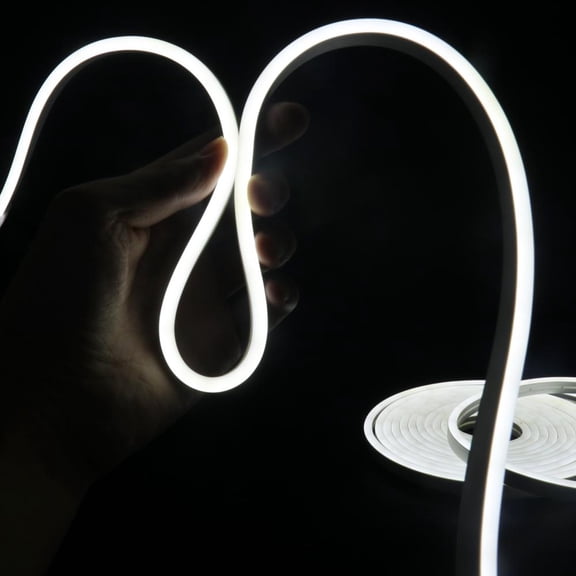 12V LED Neon Strip 16.4ft / 5M Neon Sign Flexible Light 6X12mm 120LED/m 2835 LED Rope Lights With 2 pin Wire Connector Waterproof Home Decoration