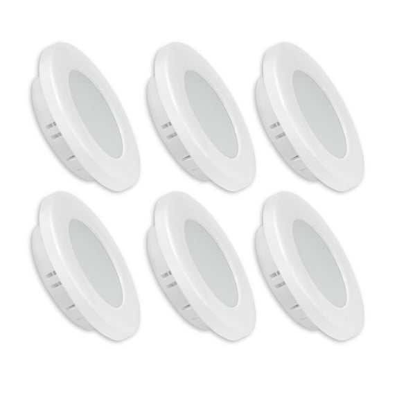 12V LED Puck Lights Cool White Recessed Ceiling Lighting Fixture for RV Boat X6