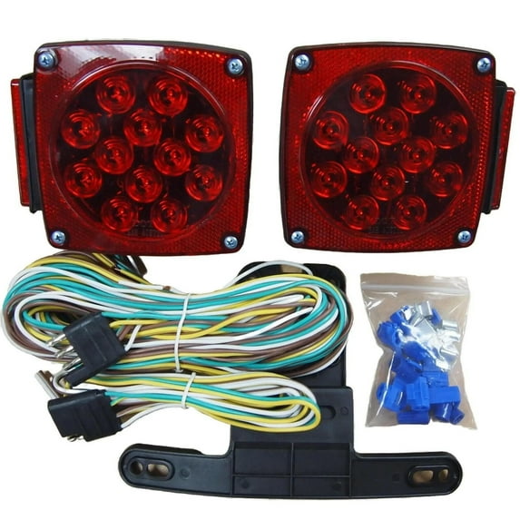 12V LED Trailer Light Kit Multi-Function Tail Lights Submersible DOT HTLL-007