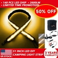 thumbnail image 1 of 12V Led Light Strip Camping Light Dimmable Work Light Camping Lantern Interior Car Lights Room Light Rv Accessories Waterproof IP67 White/Amber, 1 of 6