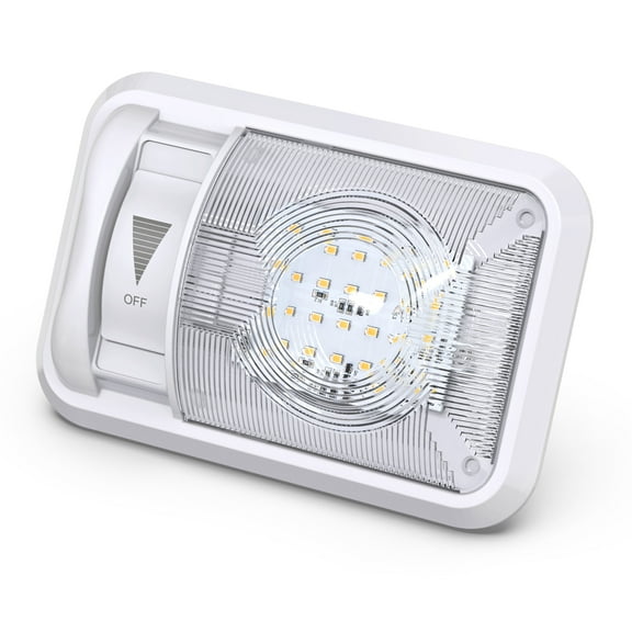 12V Led RV Ceiling Dome Light RV Interior Lighting for Trailer Camper with Dimmer, Single Dome 280LM (1)
