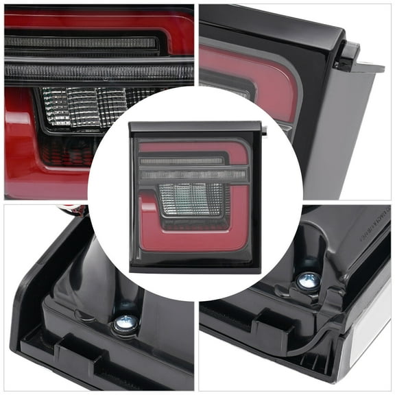 12V Left Inner LED Tail Light Inner Tail Lamp Tail Light for 2019-2022 Land Rover Discovery Sport Black ABS PC