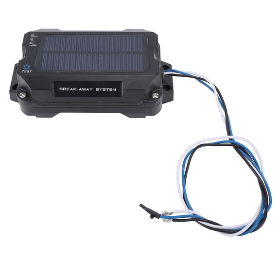 12V LiFePO4 Trailer Breakaway Brake Controller Kit with Built-in Solar Panel IP65 Waterproof Emergency Caravan Towed Vehicle Disconnect System (20 x 15 x 7 inches / 50.8 x 38.1 x 17.8 cm)