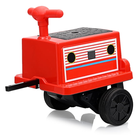 12V Licensed Kids Ride-On Train with Remote Control, Music, LED Lights, Storage – Electric Toy