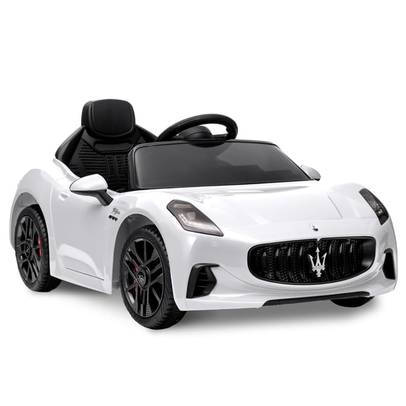 12V 60W Licensed Maserati GranCabrio Kids Ride-On Car with Remote Control, LED Lights, Max Speed 4.5km/h, Suitable for 3-7 Years Old Children