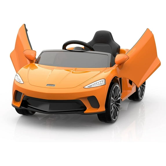 12V Licensed McLaren Battery Powered Sports Car with 2 Speeds, Parent Control, Sound System, LED Headlights and Hydraulic Doors, Ride on Car for Kids