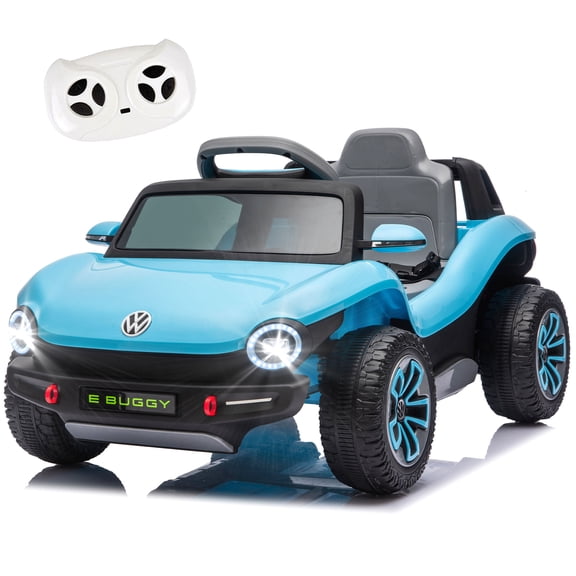 12V Licensed Volkswagen Beetle Kids Ride On Electric Car W/2.4G PC,Cute&Curvy Body,2WD,4-Wheel Suspension,Rear Cargo Storage,Bright Front Headlights,Bluetooth,USB,Music,Speeds 1.5-2.5MPH For kids 3-5
