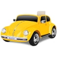 thumbnail image 1 of 12V Licensed Volkswagen Beetle Ride-On Car for Toddlers, Remote Control, LED Lights, 3 Speeds, Music, for Kids Ages 3-5, Yellow, 1 of 8