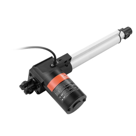 12V Linear Actuator 8 Inch Stroke 1320 lbs 6000N with Mounting Bracket IP44 Waterproof Industrial Machinery Marine Vessels Cargo Doors