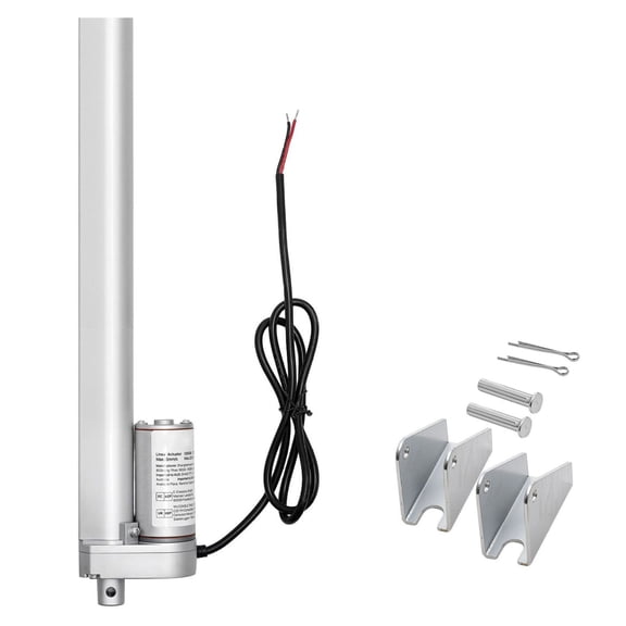 12V Linear Actuator, 9.84 Inch, 225lbs, High Speed 0.6", IP54, with Mounting Bracket