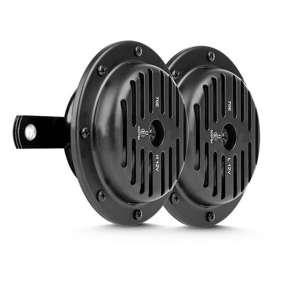 OMAC 12V Loud 105dB Black Supersonic Horn for Car Truck Motorcycle Van