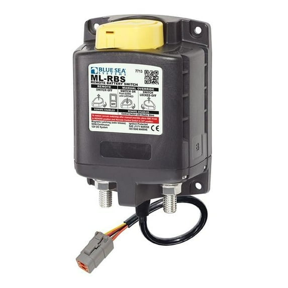 12V ML-RBS Remote Battery Switch with Manual Control Auto Release & Deutsch Connector