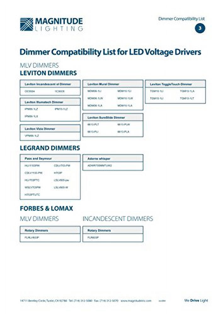 Magnitude - LED Dimmer - 12V, 200W Magnetic Dimmable - Inspired LED Transformer M200L12DC-AR - View #2