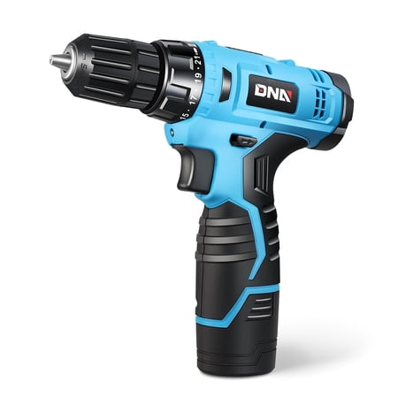 DNA Motoring TOOLS-00517 Variable Speed Cordless 12V Max Drill Driver, 3/8 in Keyless Chuck, 21+1 Torque