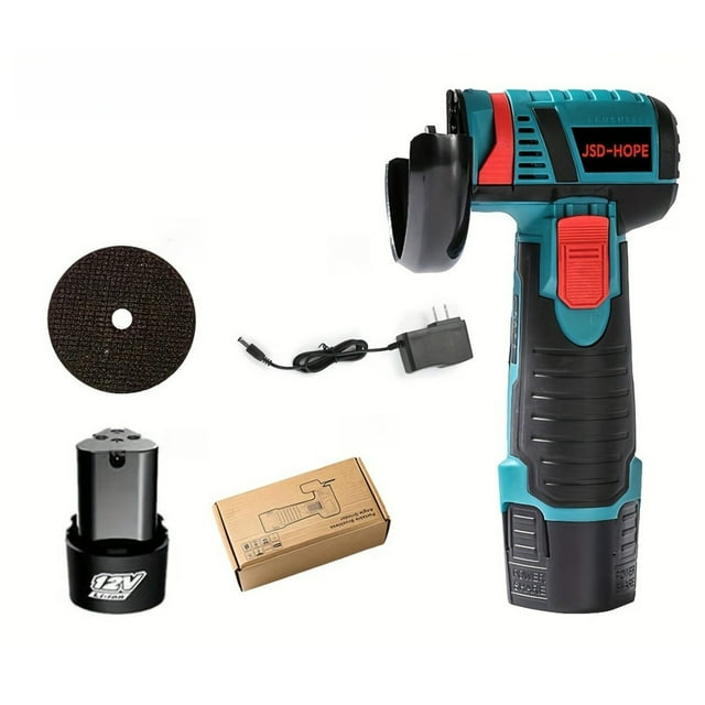 12V Mini Cordless Angle Grinder, Lithium-ion Brushless Small Hand Grinder Tool