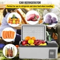 thumbnail image 1 of 12V Mini Fridge 16QT, Portable Car Refrigerator w/ -4°F-68°F, App Control, 12/24V DC & 110-240V AC for Truck RV Boat Camping Home Use, Electric Compressor Cooler, 1 of 7