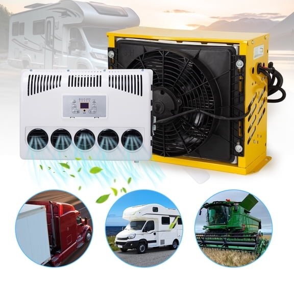 12V Mini Split A/C Truck Cab Air Conditioner for Semi Trucks RV Caravan