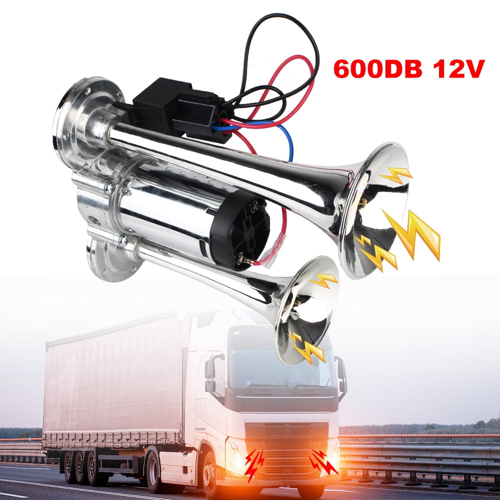 12V Modification For Motorcycle Truck 600dB Dual Trumpets With Air