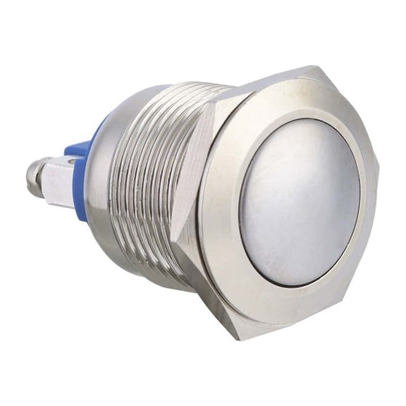 12V Momentary Switch Horn Push Button Waterproof Stainless Steel 19mm Boat LED
