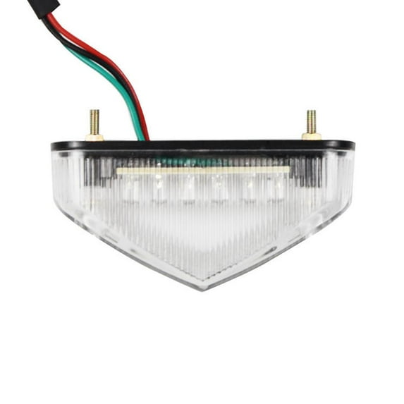 12V Motorcycle 12 LEDs Tail Light Bike Mini Rear Running Stop Light for Visibility