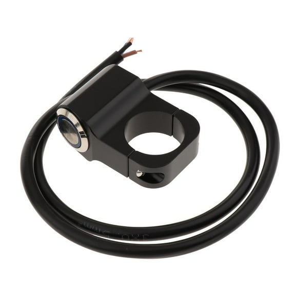 12V Motorcycle ATV 1inch Handlebar Headlight Switch Waterproof 25mm Steel Black Body , Blue, 25mm