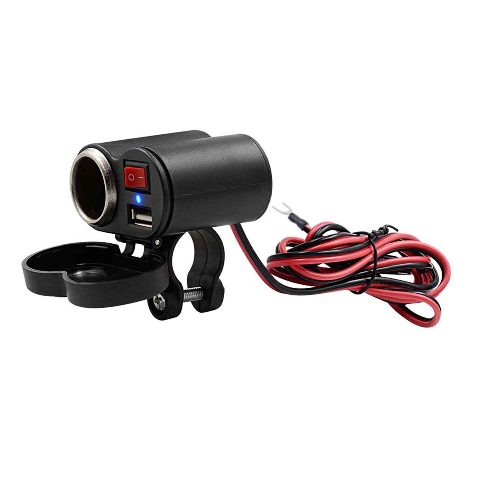 cigarette lighter socket for bike 12V Motorcycle Handlebar USB Charger Waterproof Cigaret-te Lighter Socket  with Switch for Cellphones Mobile Tablets GPS