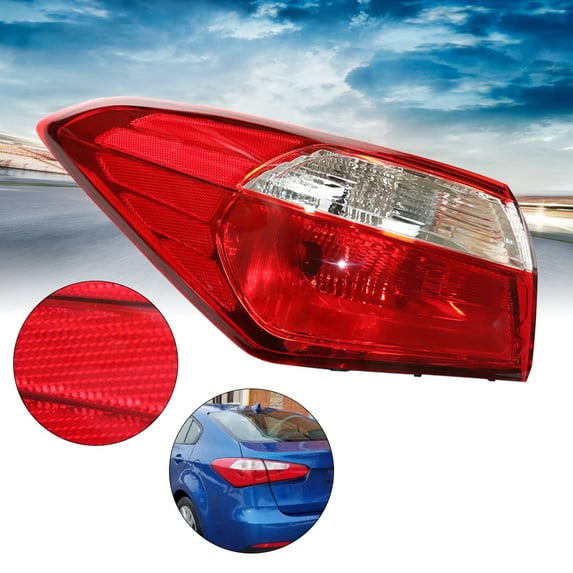 12V Outer Taillight Tail Light Left Driver Compatible Rear Lamp For Kia forte 2014-2016 1.8/2.0L Sedan