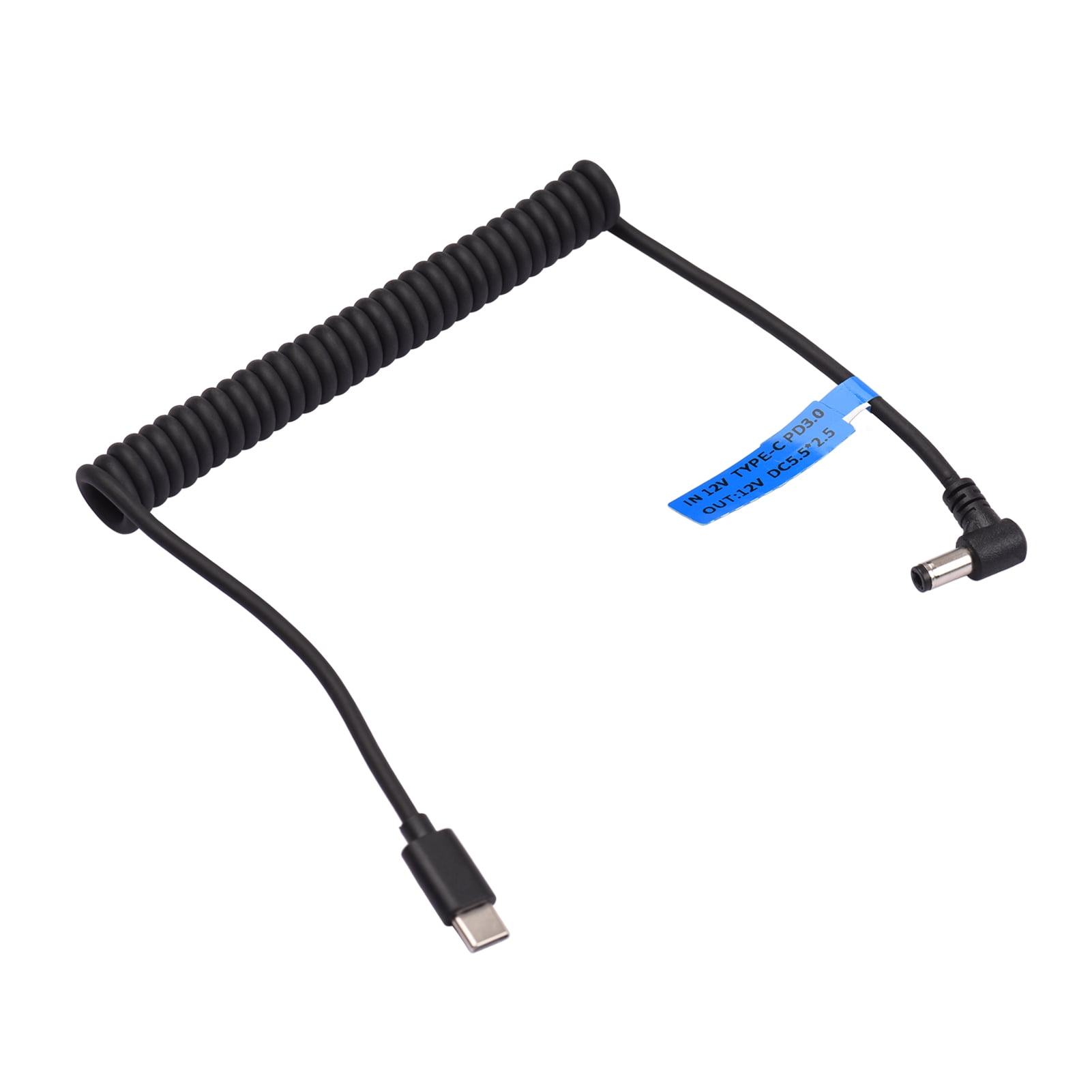 12V PD3.0 USB TypeC Male to 12V DC5.5*2.5mm Male Power Cable Charging Cord Adapter Connector