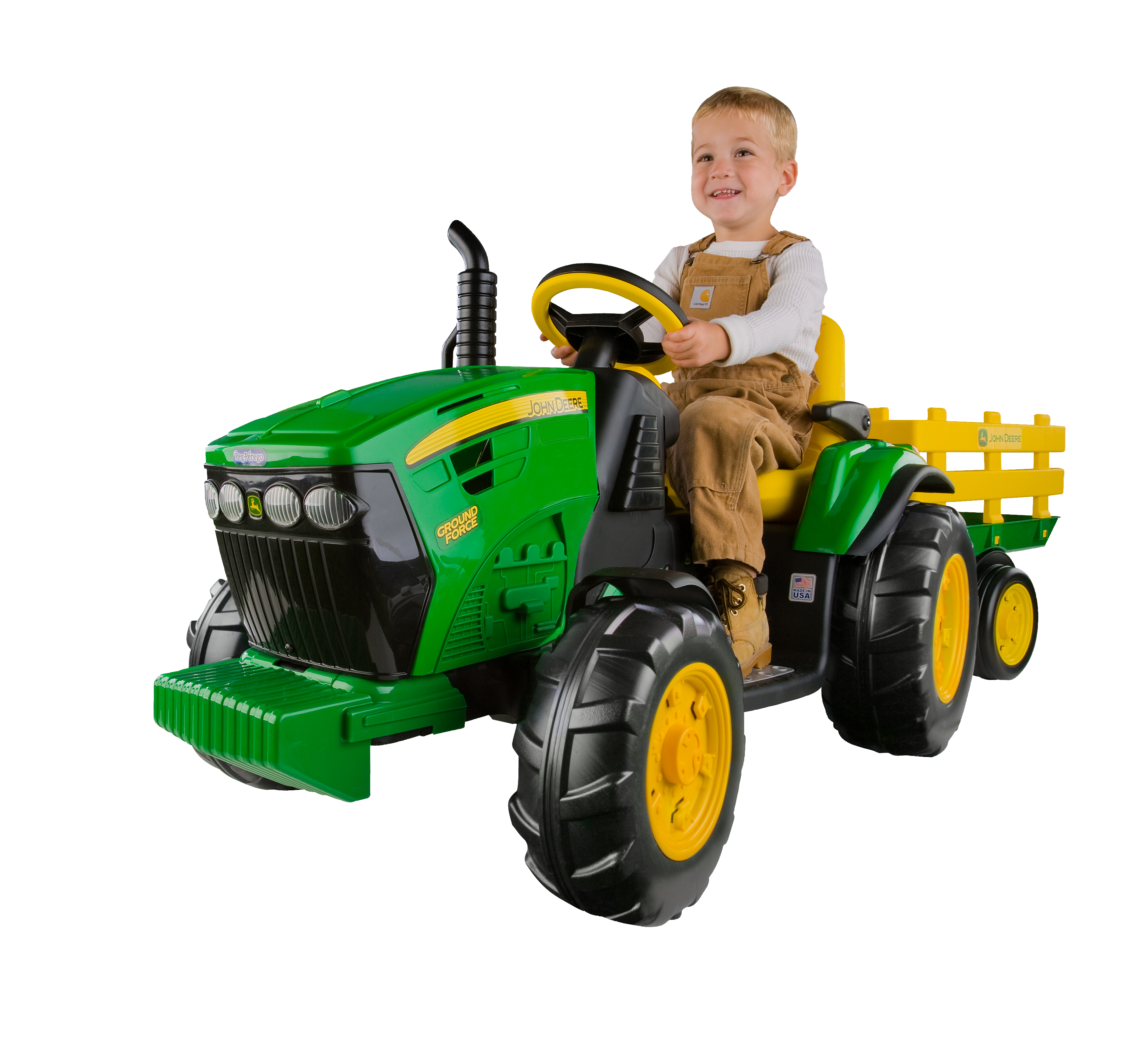 12V Peg Perego John Deere Ground Force Tractor Ride-on, for a Child Ages 3-7 - image 1 of 6