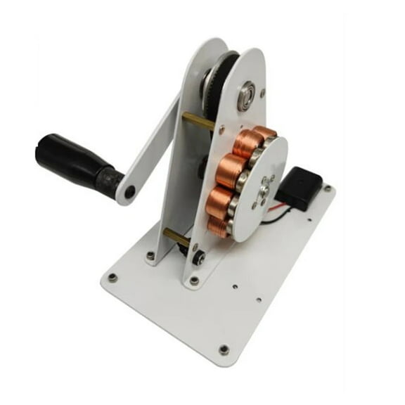 12V Permanent Magnet Small Generator, Physics Teaching Demonstrator Outdoor Hand Generator Emergency USB Charging DC 5.5-2.1 ,Easy to Use