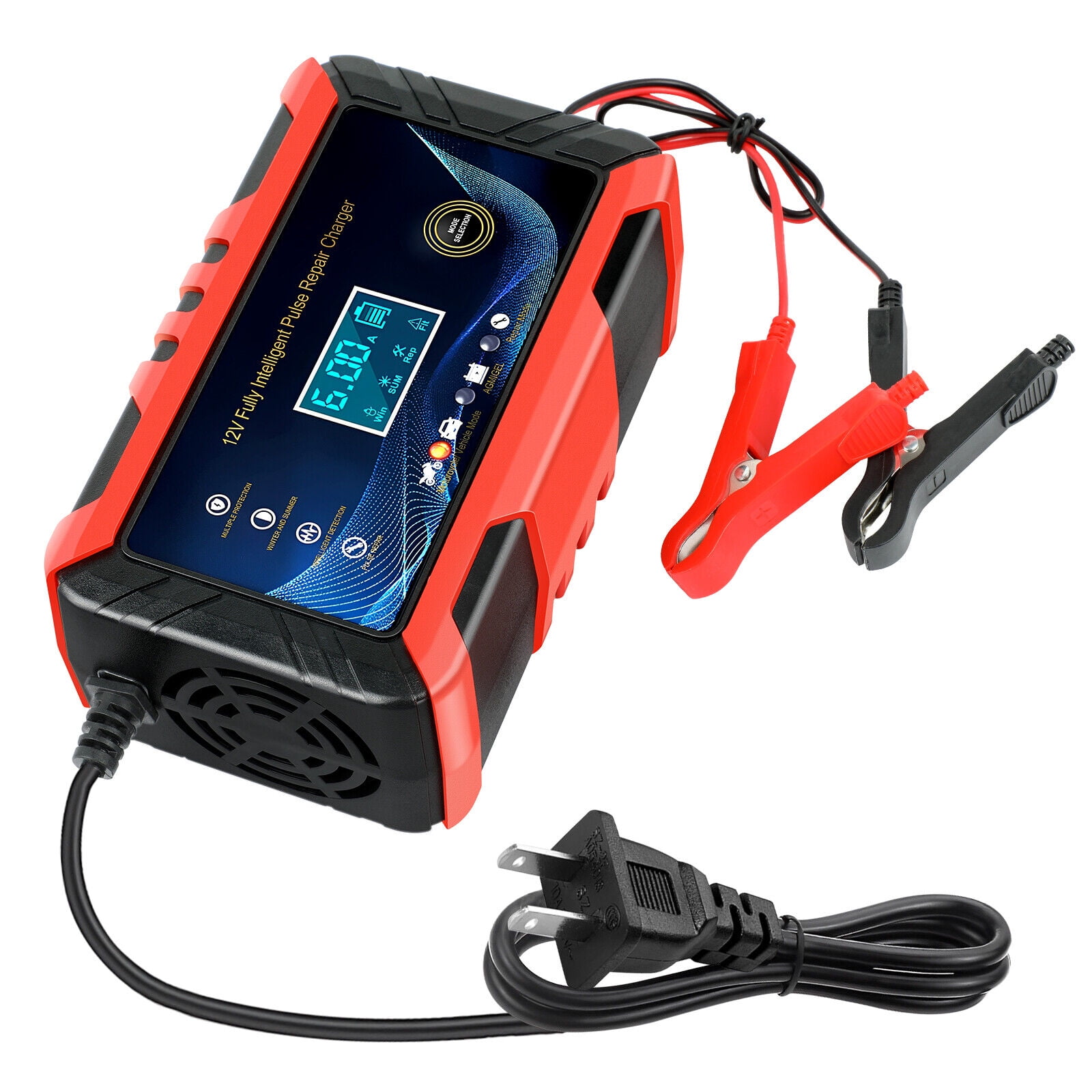 12V Portable Car Battery Charger Jump Starter Booster Jumper Box Power ...