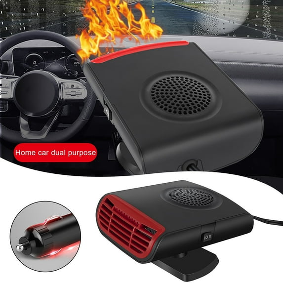 12V Portable Car Heater, 200W Fast Heating Defroster & Defogger, 360° Rotating Base, Two-Temperature Adjustment, Car Windshield Defrosting & Heating, Multi-Function Vehicle Heater for Winter