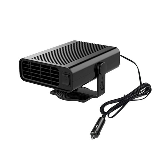 12V Portable Car Heater Defroster with Dual Heating/Cooling Modes, ABS Built-In Ventilation System for Windshield Demisting & Vehicle Defogging Black