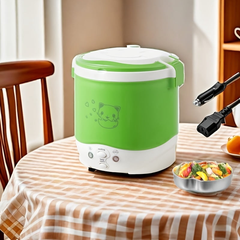 12V Portable Car Rice Cooker, Compact Travel Rice Cooker with Cooking ...
