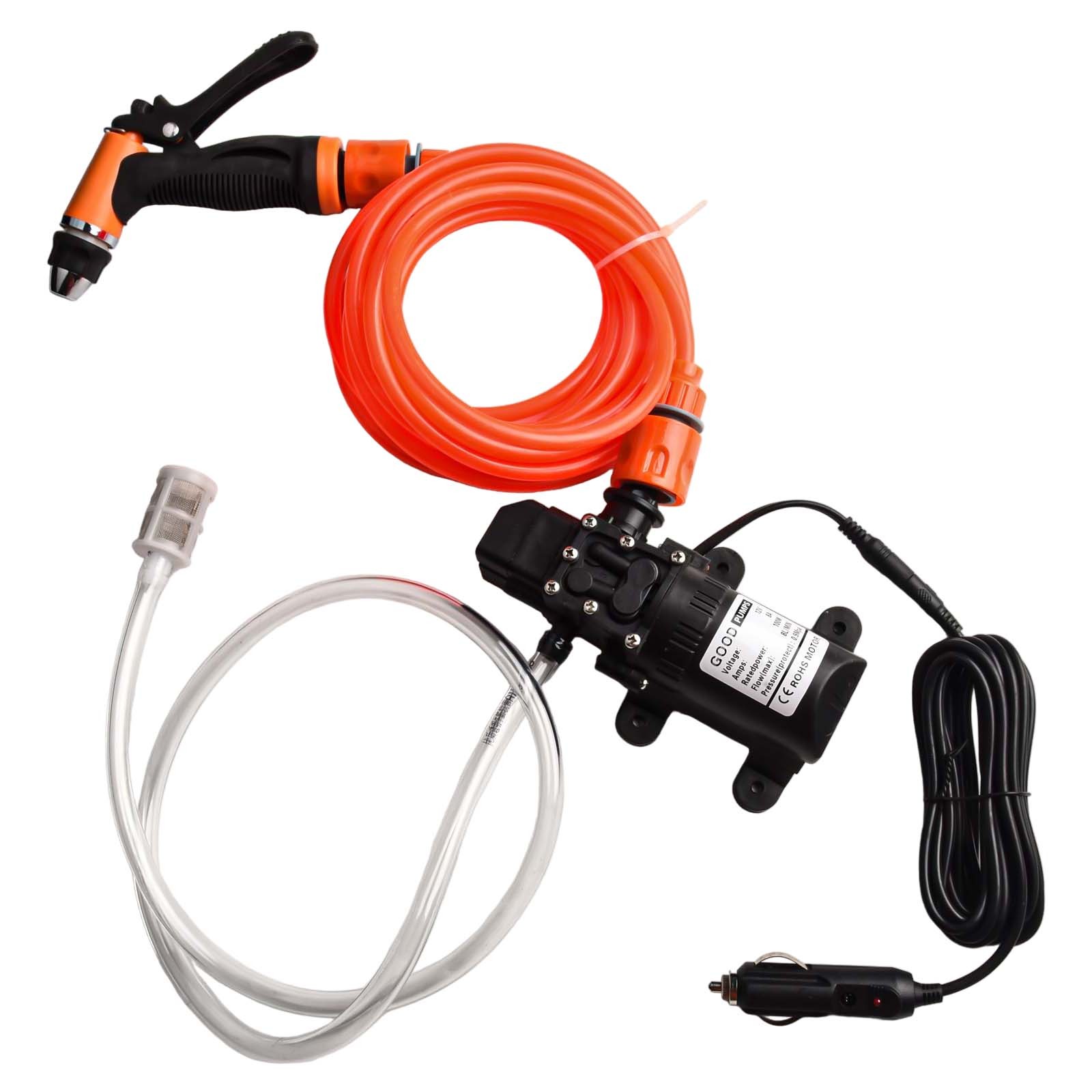 12V Portable Car Wash Pump Dc 100W SelfPriming Washing Kit High