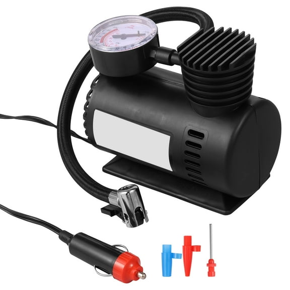 12V Portable Tire Pump with Digital Pressure Gauge for Car Vehicle Tire Inflator Lightweight Air Compressor for Bicycle Sports Ball