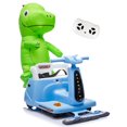thumbnail image 1 of 12V Power Ride On Toy with Remote Control, 360° Spin Scooter Ride On Cars for Kid with Bluetooth Music, Indoor Floor Mop & Inflatable Dinosaur, Battery Powered Ride On Cars for Toddlers Age 2-4, Blue, 1 of 9