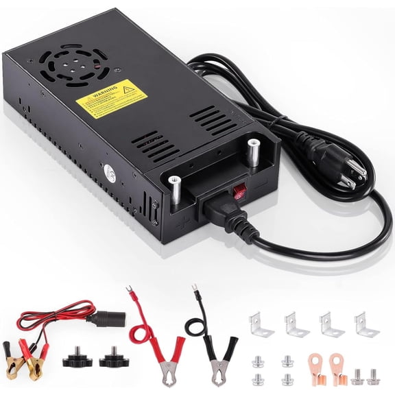 12V Power Supply 360W 30A, AC to DC Converter 110v 12v dc Adjustable Universal Transformer for RV, Radio/Car Stereos, LED Strip, CCTV, Computer Project, 3D Printer