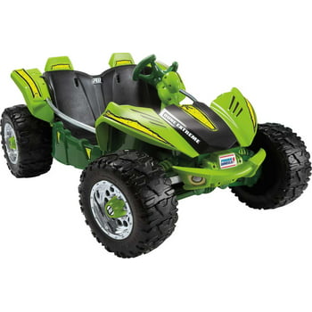 12V Power Wheels Dune Racer Extreme Battery-Powered Ride-On Vehicle with Storage Area, Green